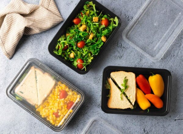 Bento Lunch Boxes Rectangular 28 oz - 6 Count