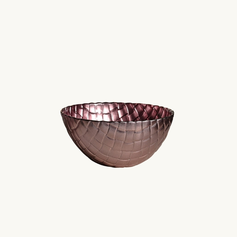 Purple Basket Weave Glass Dinnerware Collection