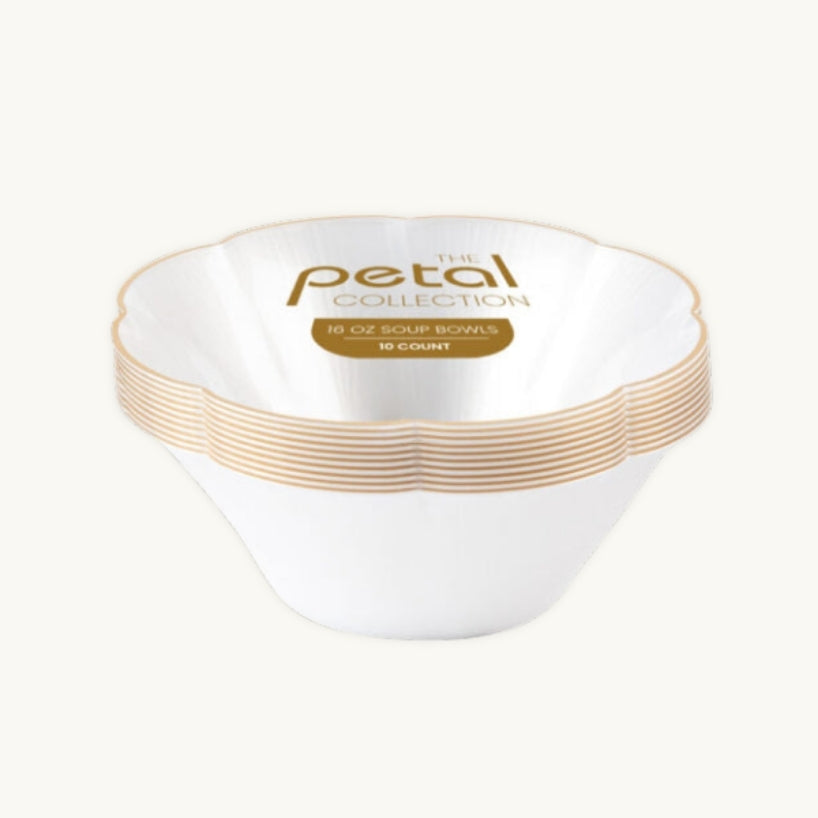 Petal Collection Pearl/Gold Rim