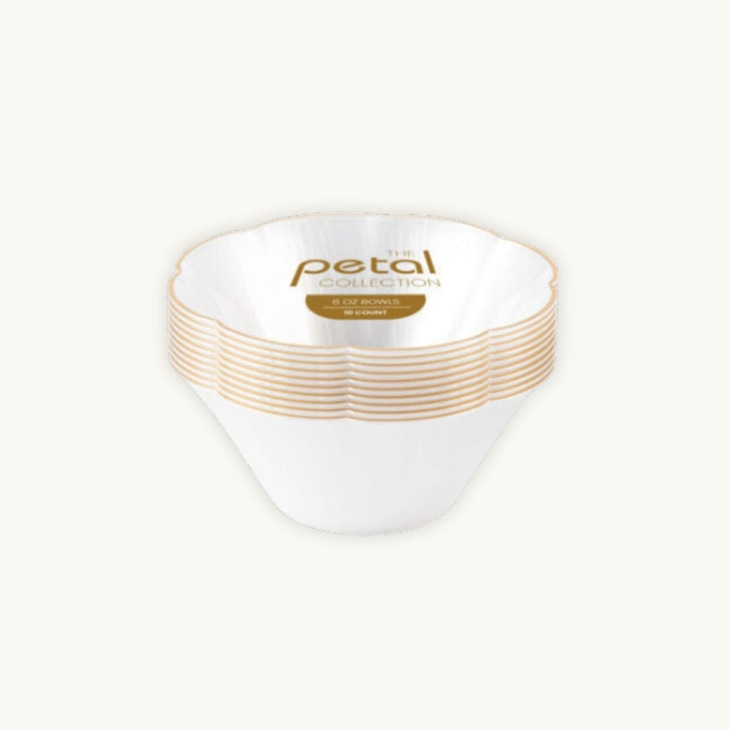 Petal Collection Pearl/Gold Rim