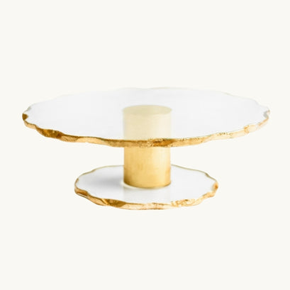 8" Gold Rim Cake Stand