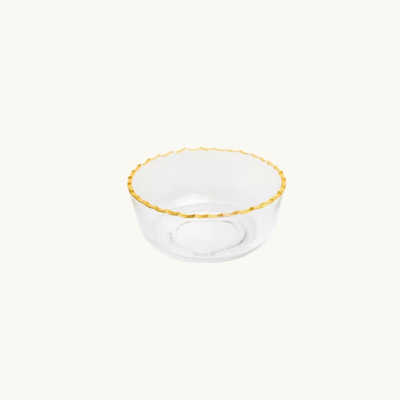Monte Carlo Gold Rimmed Dessert Bowls 9 oz