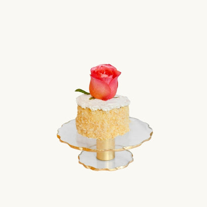 8" Gold Rim Cake Stand