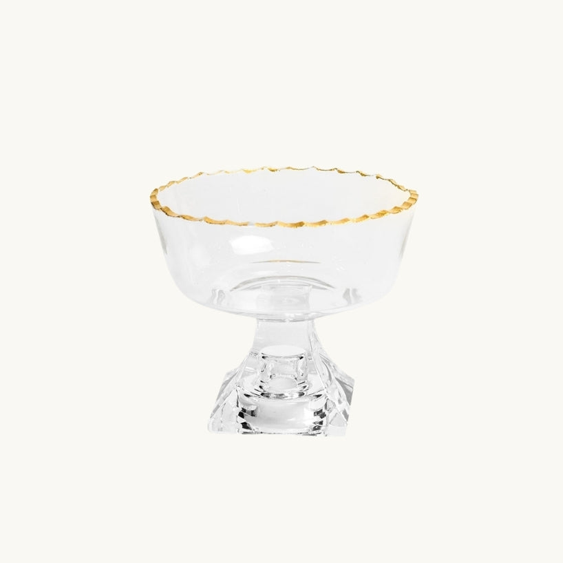 Monte Carlo Circular Gold Rimmed Pedestal Dessert Cups 9 oz