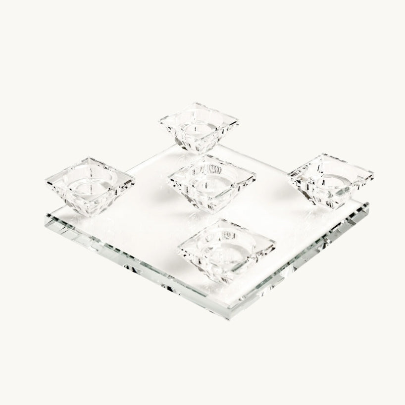 Square Flat 5 Candle Holder