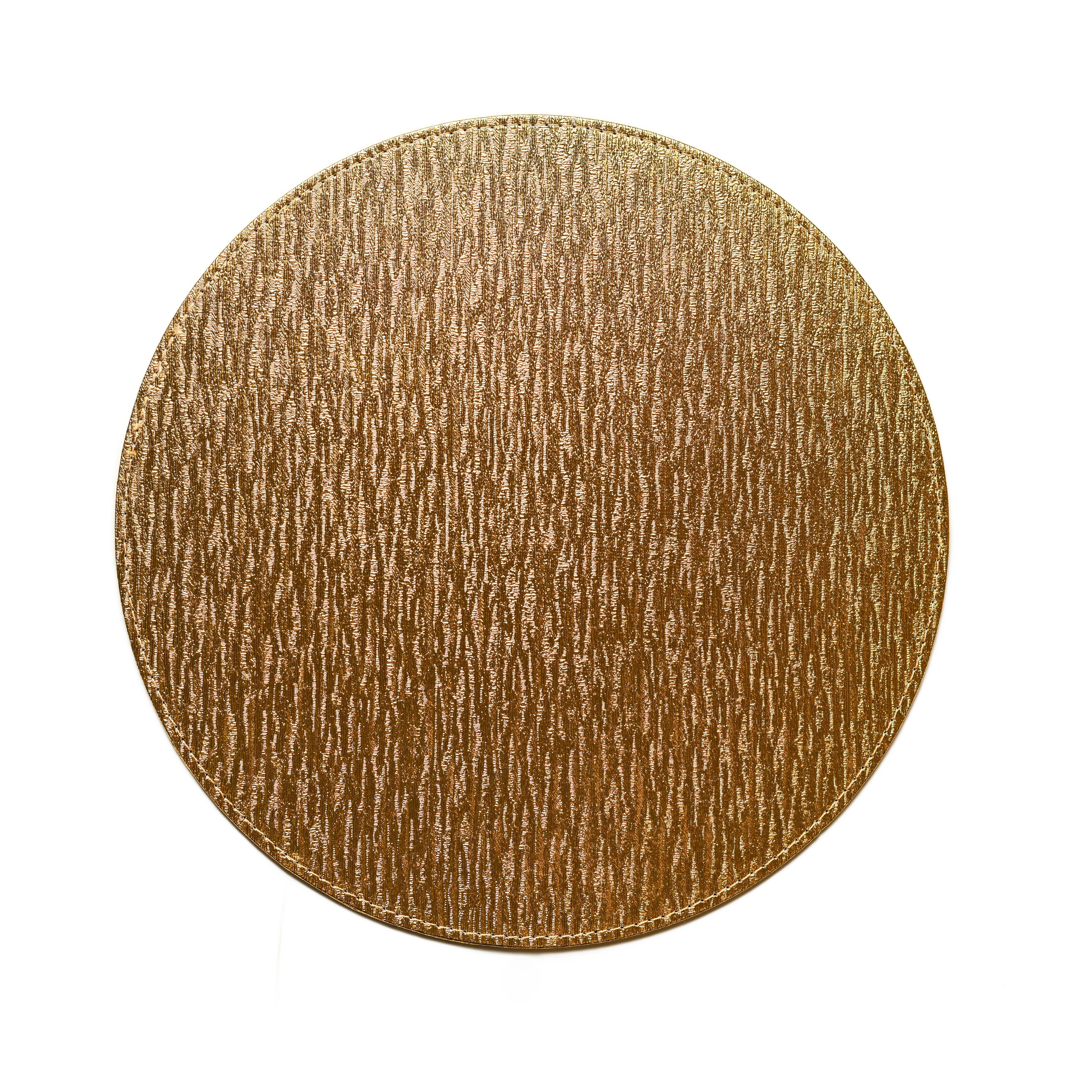 Gold Metallic Round Placemat - The Closeout Connection