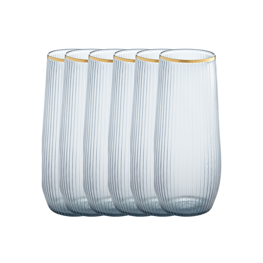 Blue Champagne Flute - 6 Count - The Closeout Connection