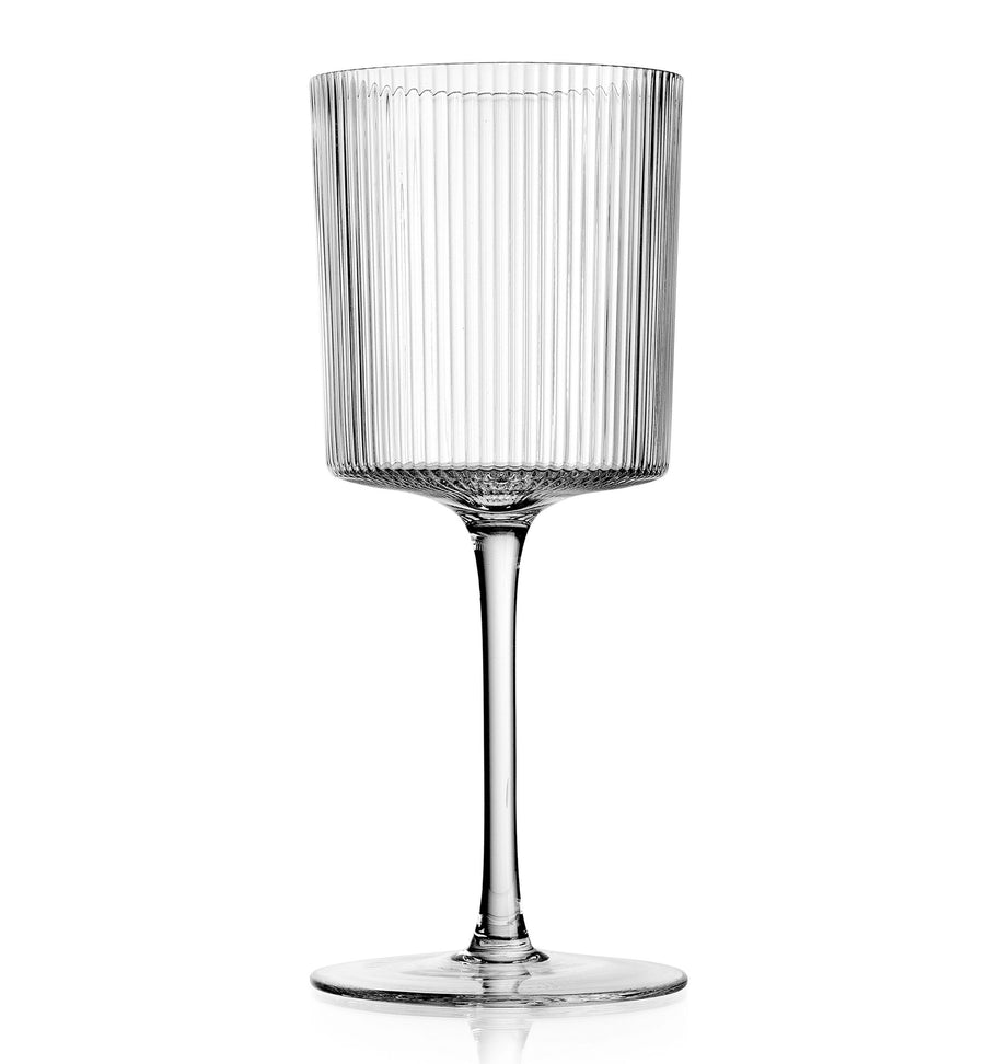 Godinger Sullivan Street Fluted Red Wine Glasses - Set of 4