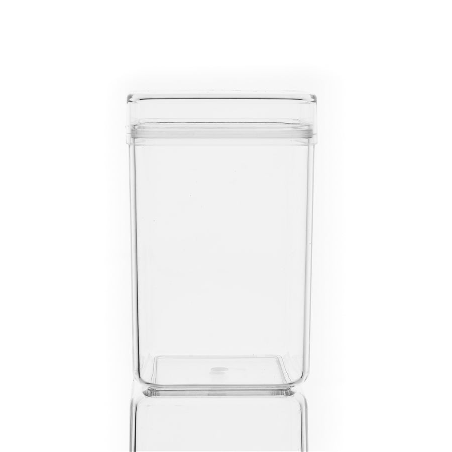 Square Lucite Jars with Lids - The Closeout Connection