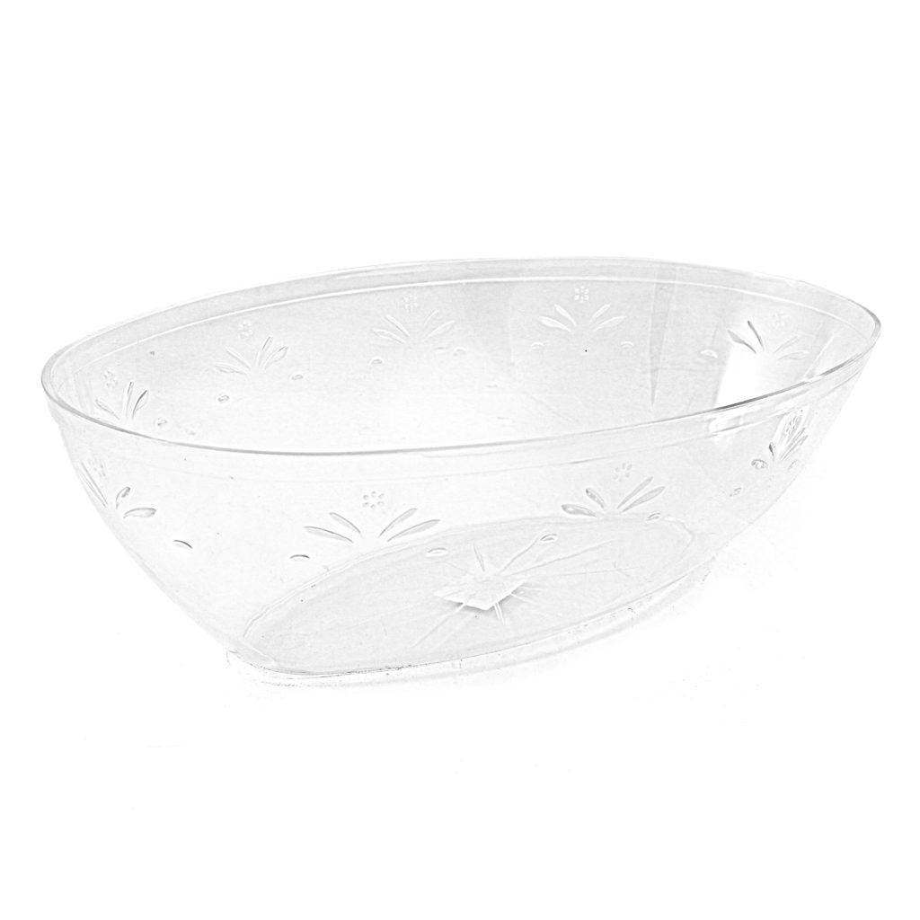 Oval Clear Plastic Serving Bowl