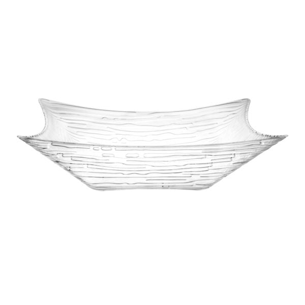 Clear Textured Square Salad Bowl