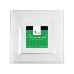 Splendid Square Heavy Duty Plastic Plates 120 count-1 case by Simcha Collection