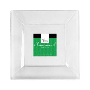 Splendid Square Heavy Duty Plastic Plates 120 count-1 case by Simcha Collection