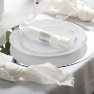 Pre-rolled napkin with silver cutlery table setting
