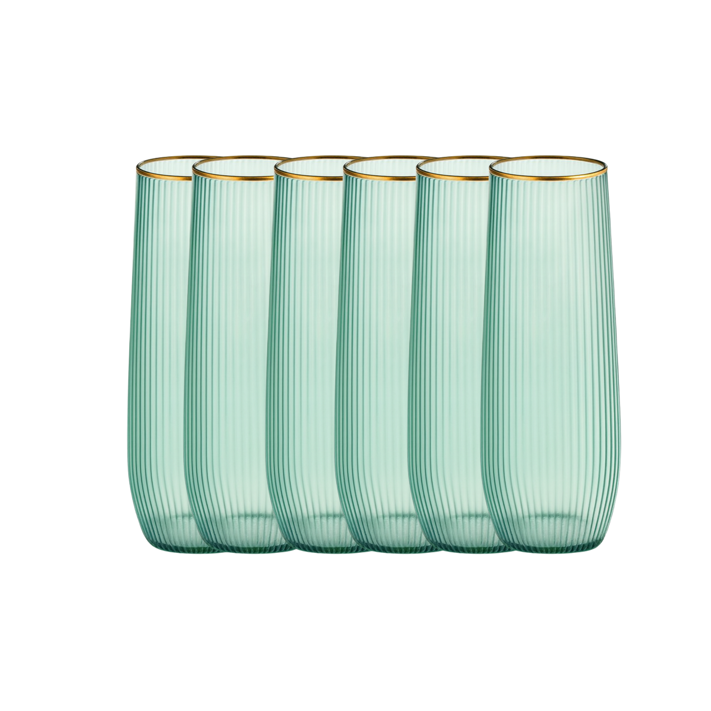 Green Champagne Flute - 6 Count - The Closeout Connection