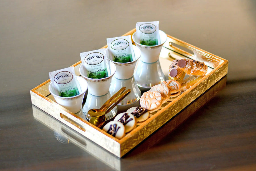 Small Gold Mirrored Tray - The Closeout Connection