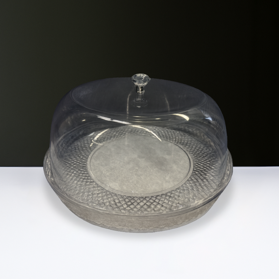 Lucite Round Cake Tray - The Closeout Connection