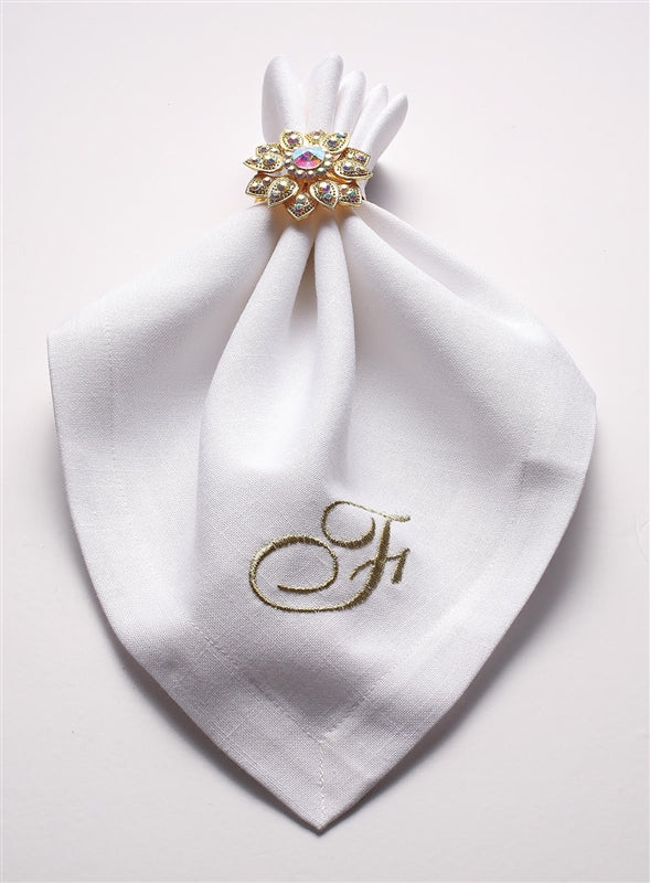 Monogrammed Cloth Napkins 19" x 19" - Set of 4