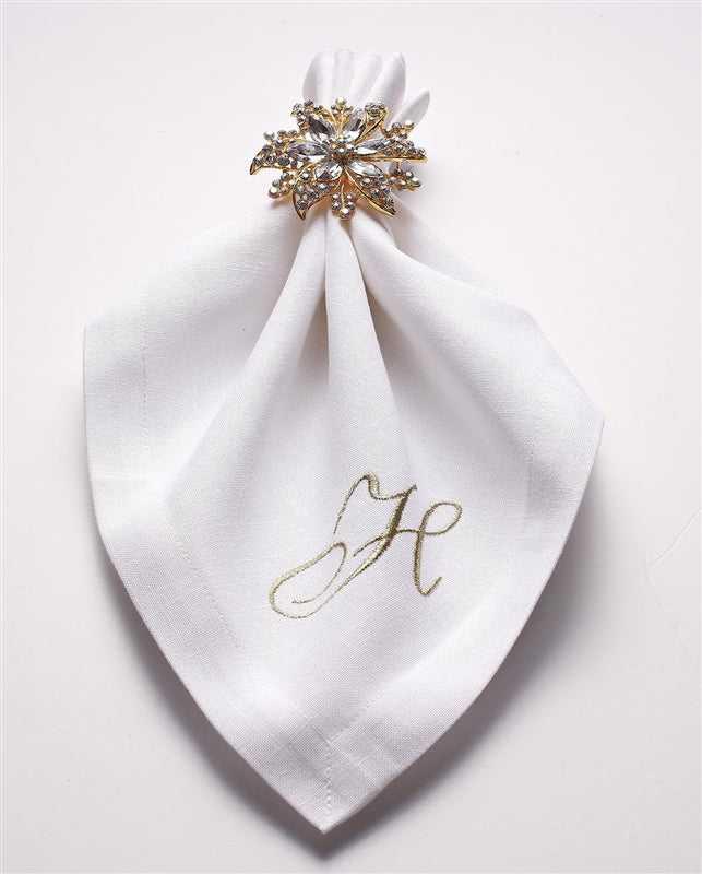 Monogrammed Cloth Napkins 19" x 19" - Set of 4
