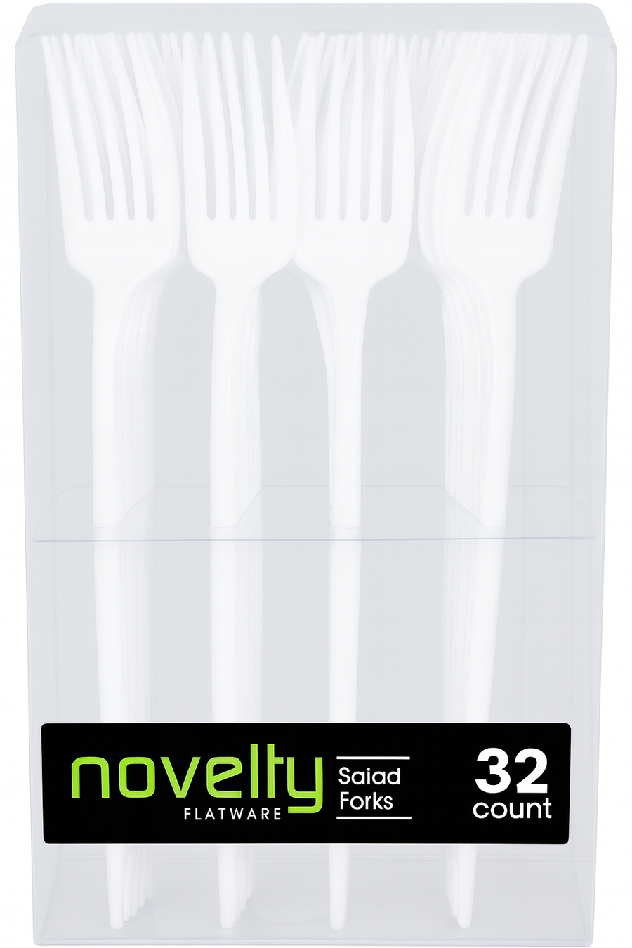 Novelty White Flatware Salad Forks - 32 Count - The Closeout Connection