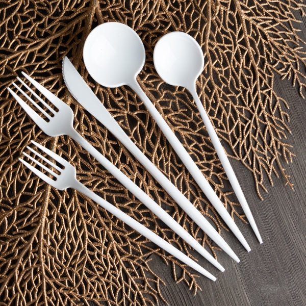 Flatware in White- 40 Count - The Closeout Connection
