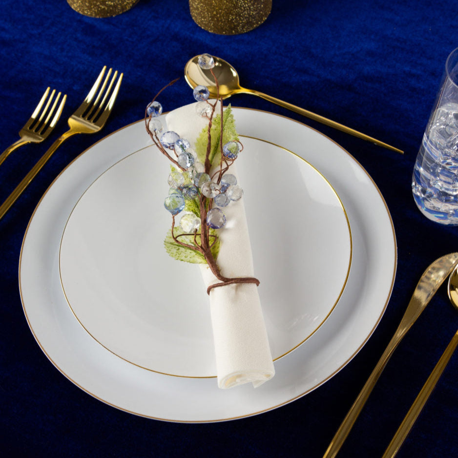 White/Gold Rim- 10 ct - The Closeout Connection