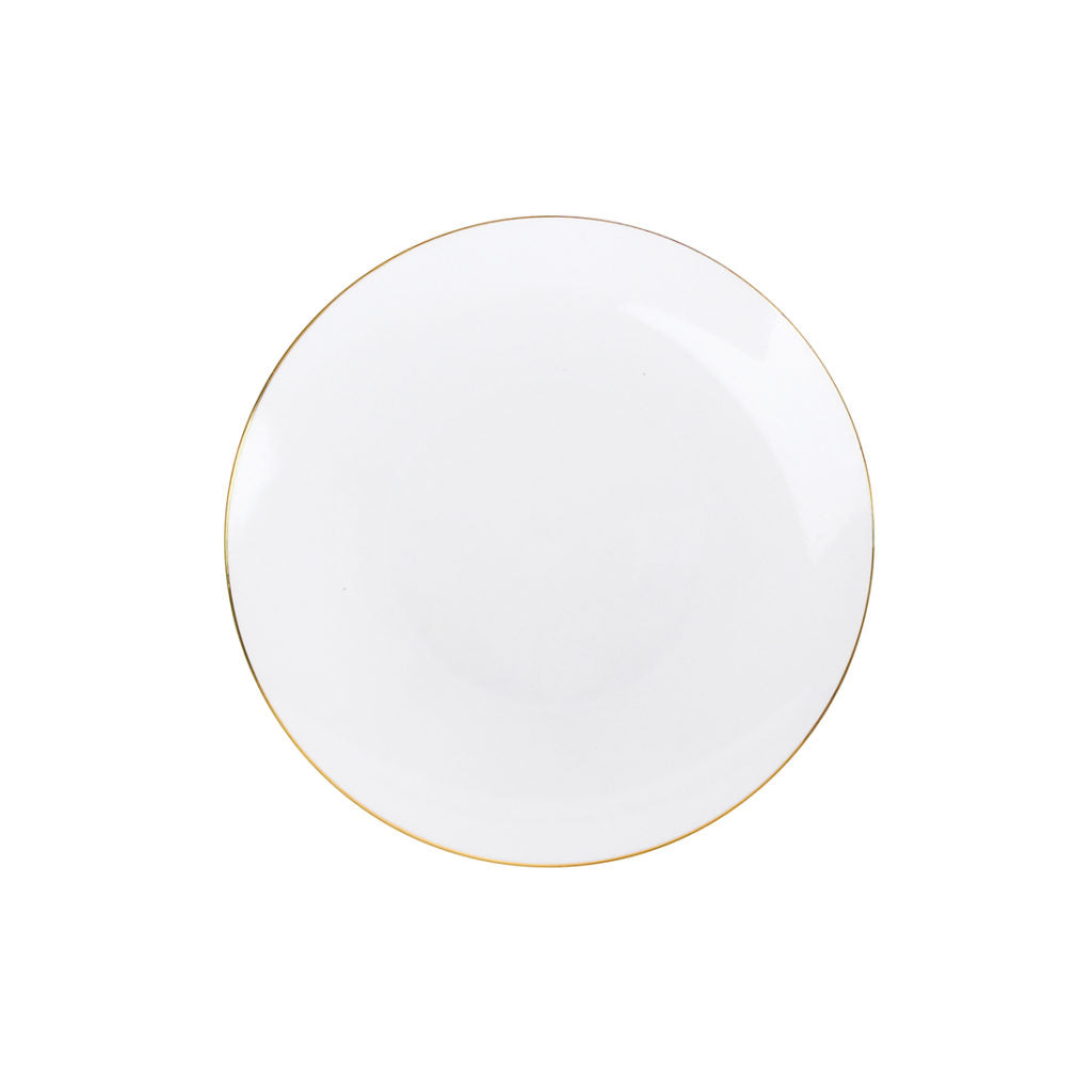 White/Gold Rim- 10 ct