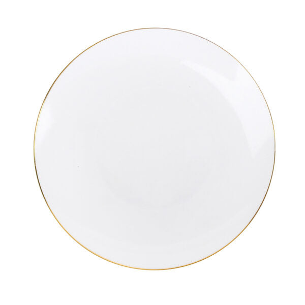 White/Gold Rim- 10 ct