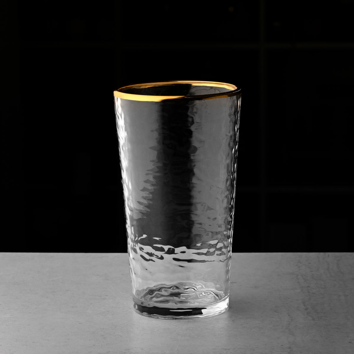 Tumbler (Highball) Clear Transparent Top with Golded rim - The Closeout Connection