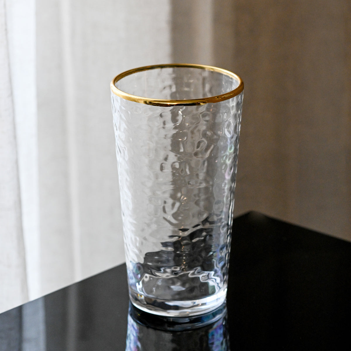 Tumbler (Highball) Clear Transparent Top with Golded rim - The Closeout Connection