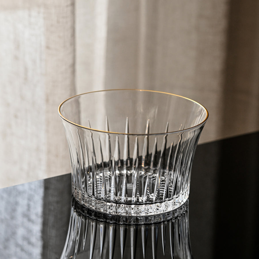 Small Bowl Clear Transparent Top with Golden Rim - The Closeout Connection