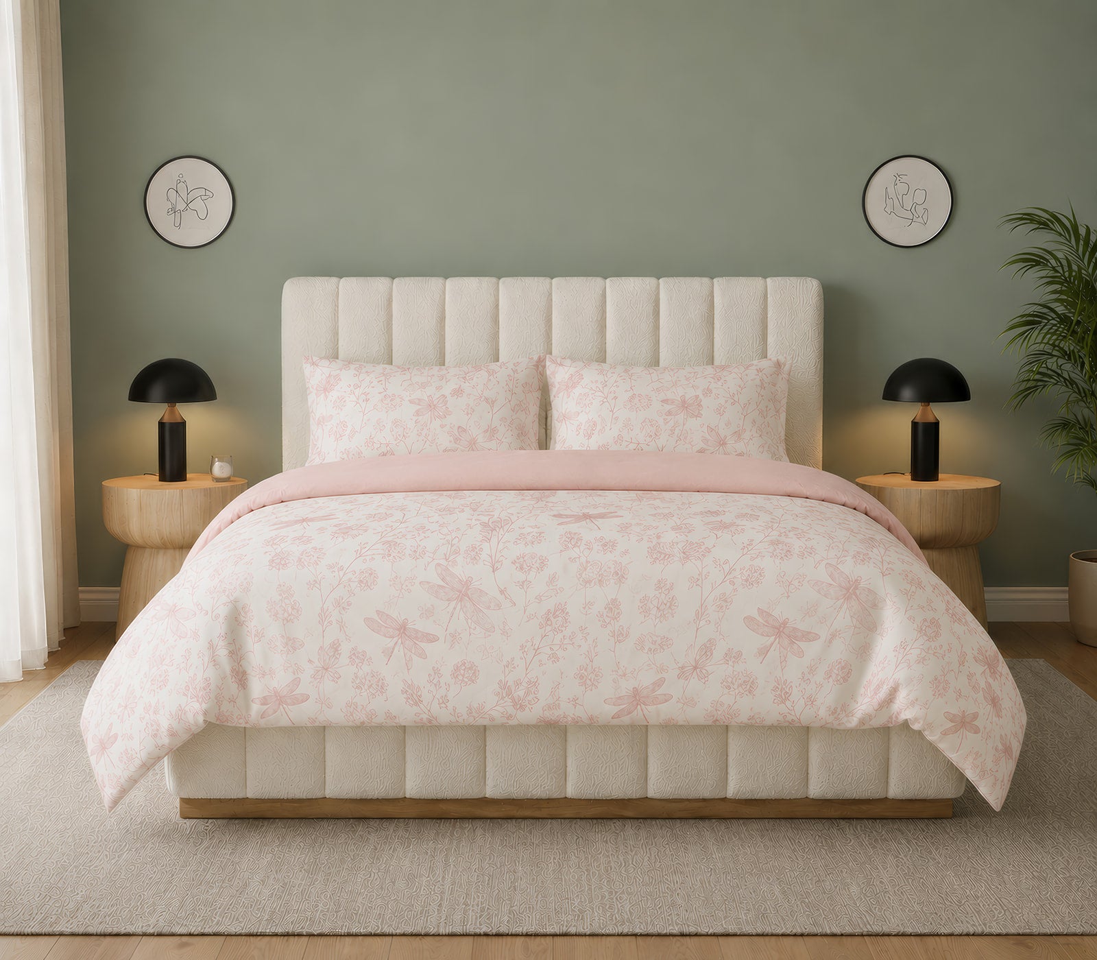Luxe Dragonfly Garden Bedding set - 6 Piece