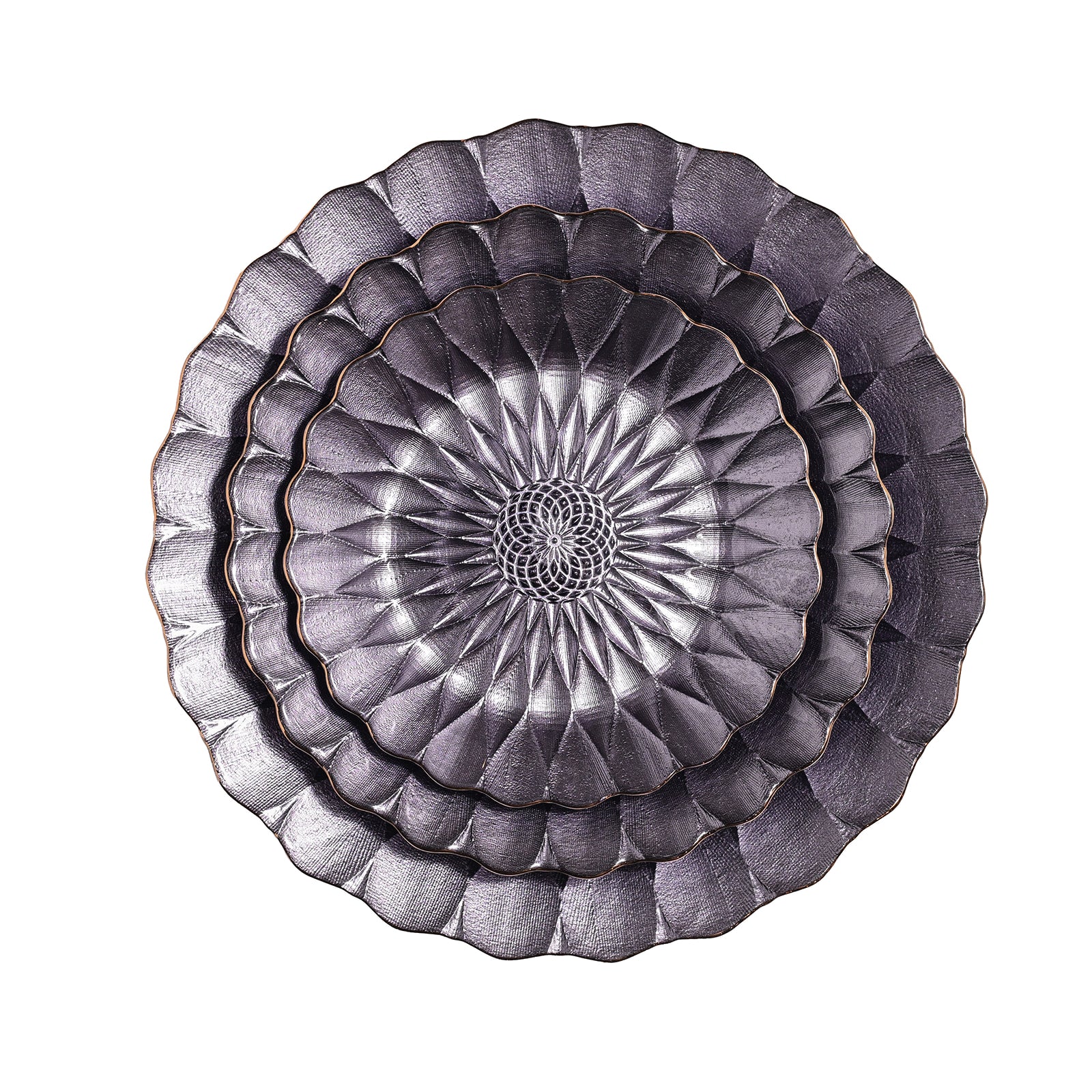 Glass Dish Collection with Gold Rim - The Closeout Connection