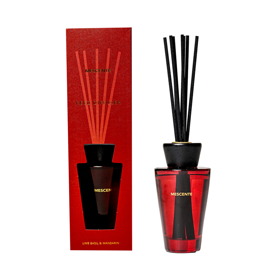 Mescente Lime Basil and Mandarin 180 mL reed diffuser