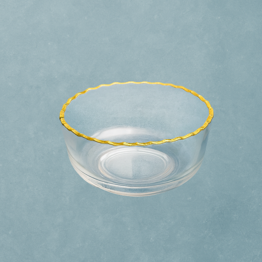 Monte Carlo Gold Rimmed Dessert Bowls 9oz - The Closeout Connection