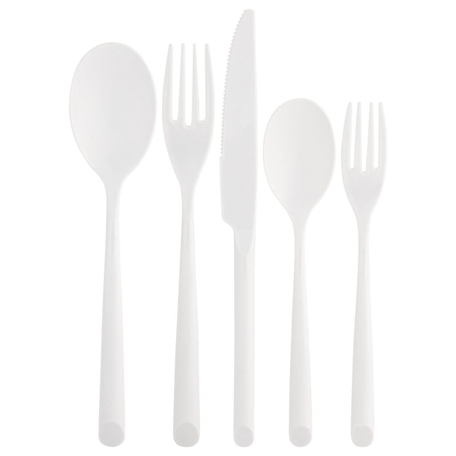 Suave Flatware White 5-piece place setting