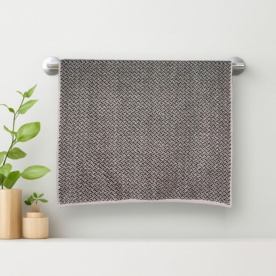 Chevron Black Towel - The Closeout Connection