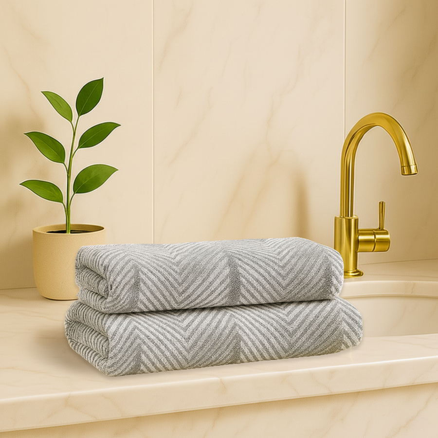 Silver Waves Hand Towel - The Closeout Connection