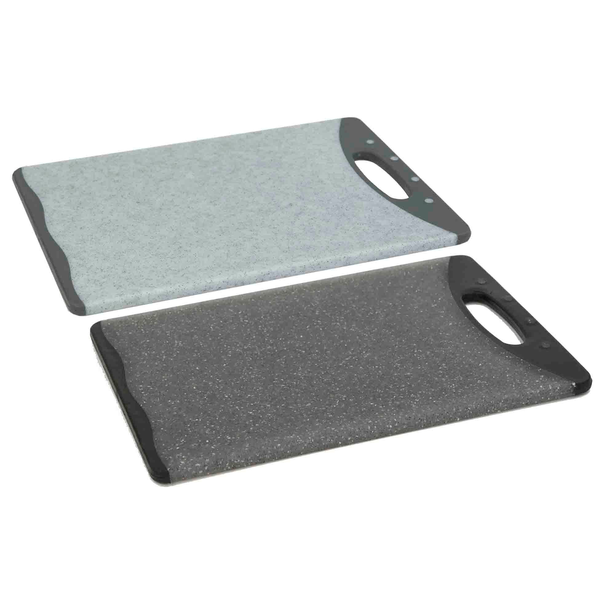 Double Sided Granite Plastic Cutting Board 10" x 14.5" - The Closeout Connection
