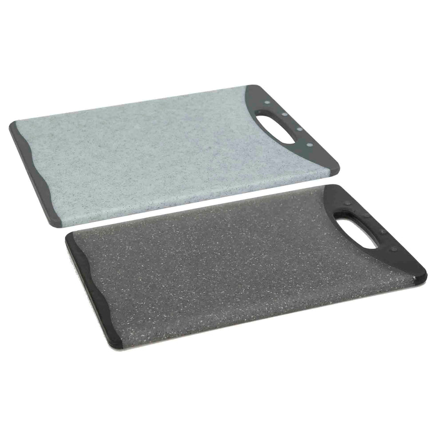 Double Sided Granite Plastic Cutting Board 10" x 14.5" - The Closeout Connection