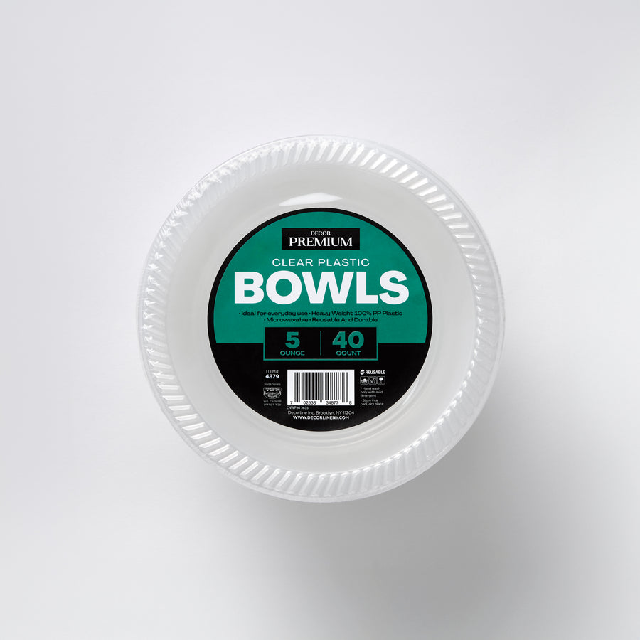 Clear Plastic Bowls 40 count - 5oz