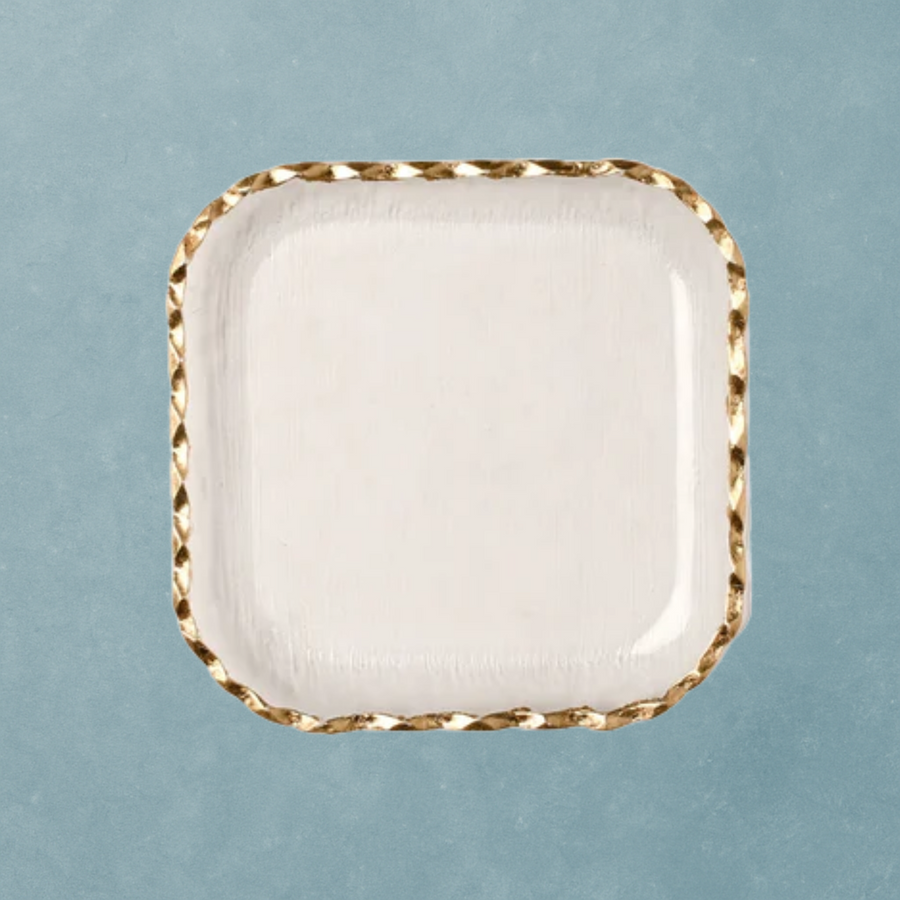Square Glass Salad Plate - The Closeout Connection