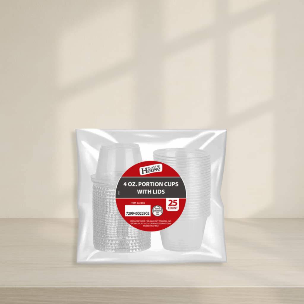Portion Cups with Lids - 25 Count