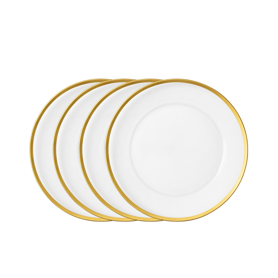 Gold Rim Chargers- 4 Count - The Closeout Connection