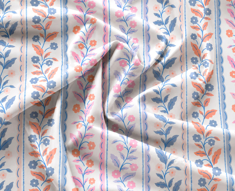 Luxe Petal Ribbons Bedding Set on bed