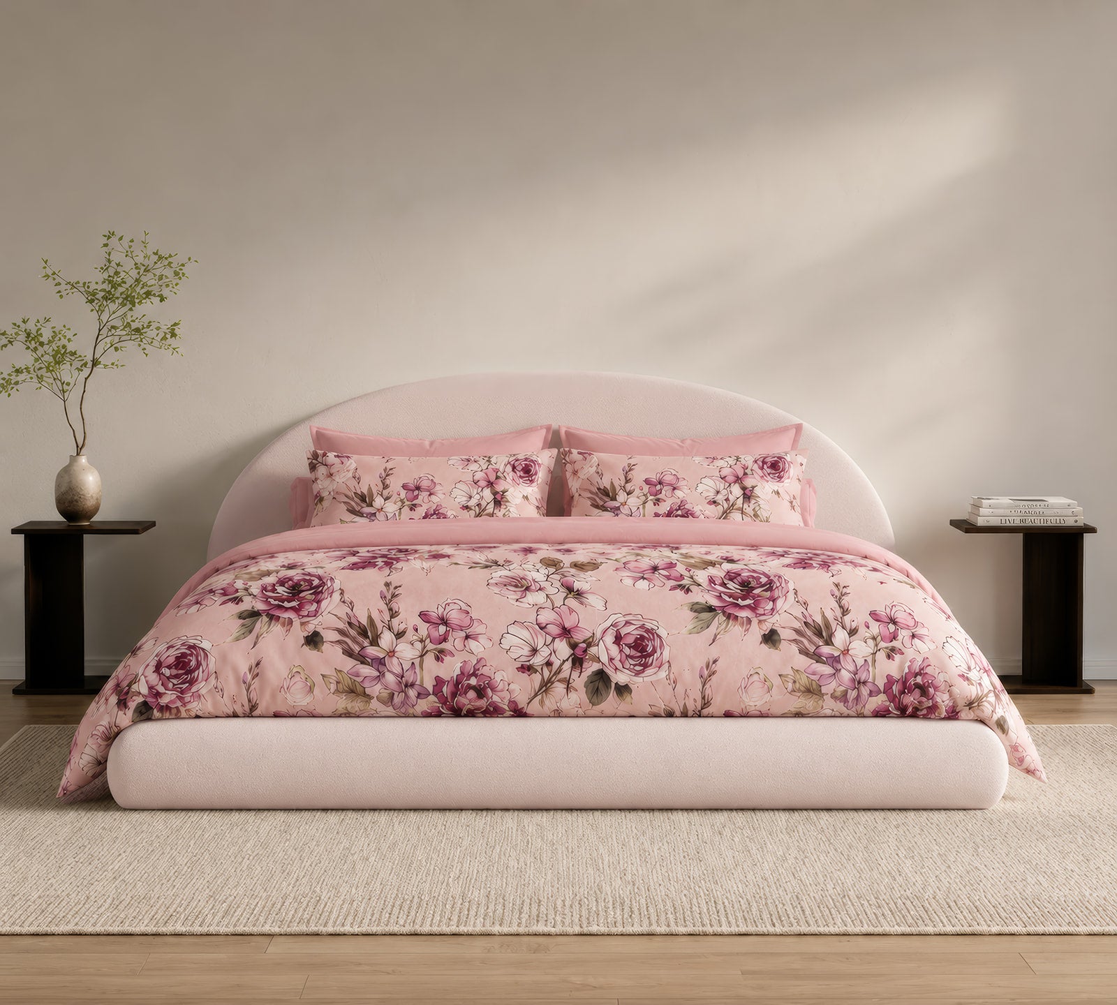 Blush Groove Bedding Set - 8 Piece