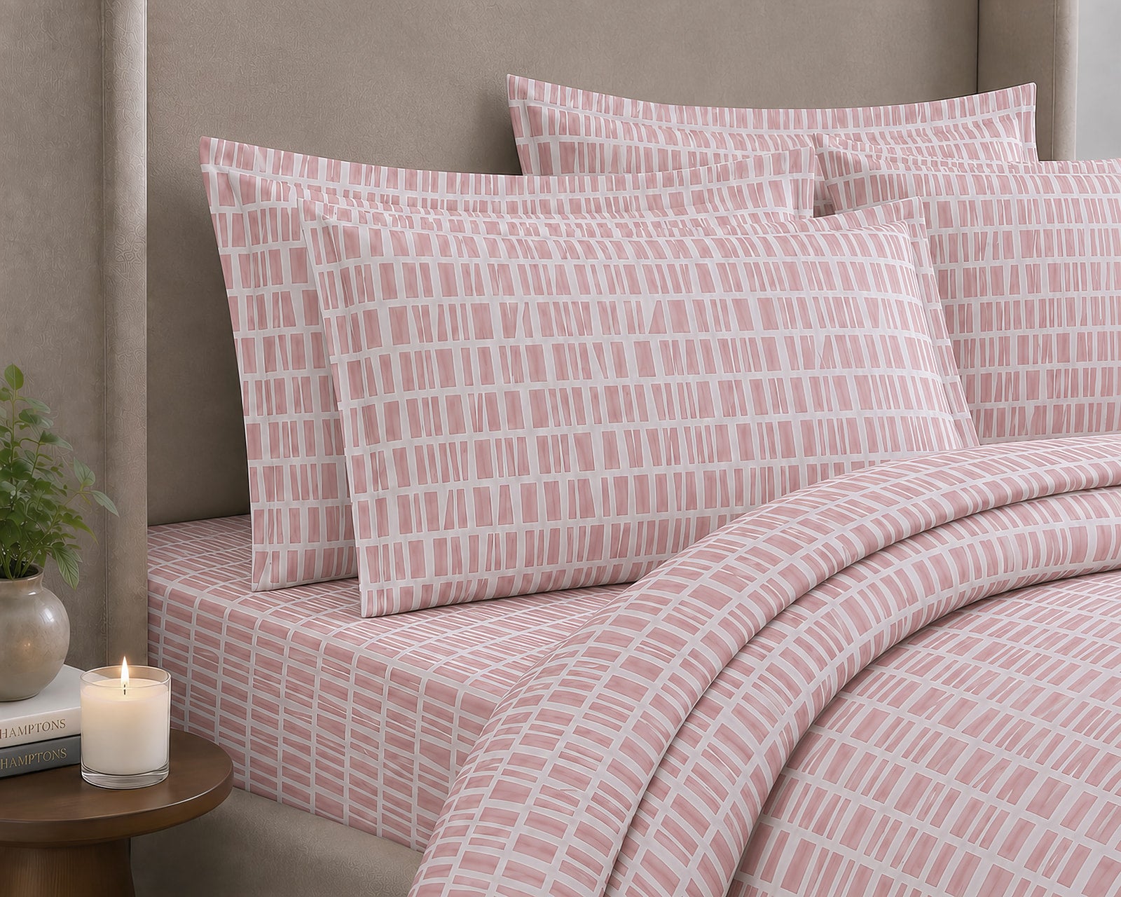 Luxe Soft Stripes Bedding Set - 6 Piece