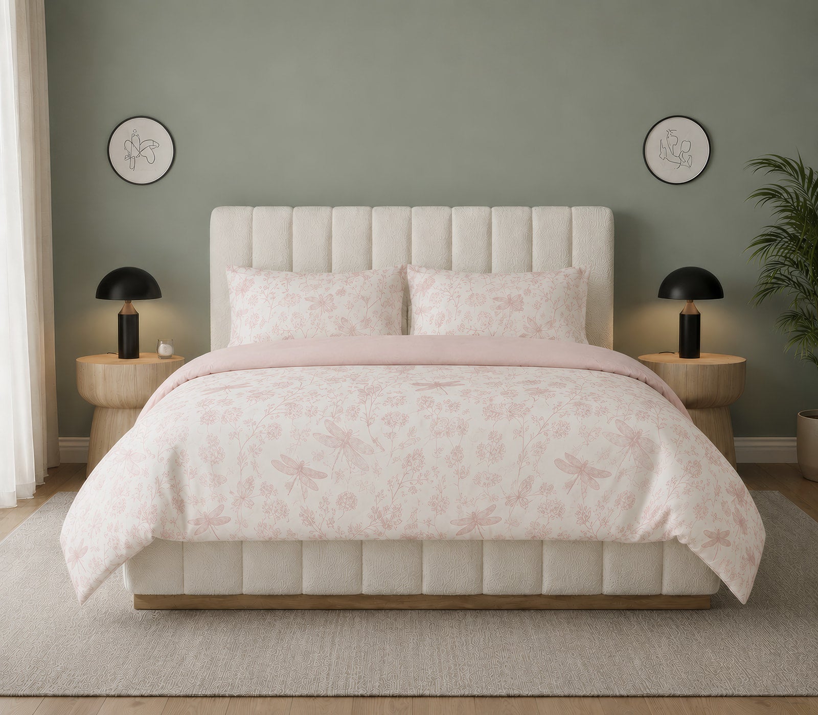 Luxe Dragonfly Garden Bedding Set - 6 Piece