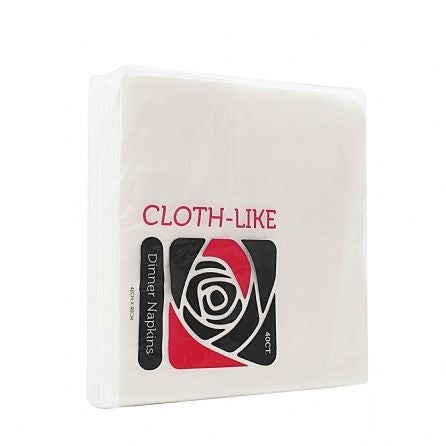 White Cloth-Like Dinner Napkins - The Closeout Connection
