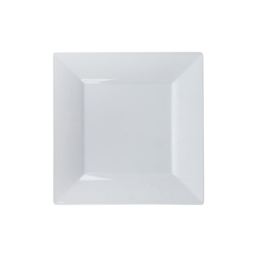 Square White/Clear Heavy Duty Plastic Plates - 10ct - The Closeout Connection#Color_White-Heavy#Size_4.5" Bread & Butter Plate